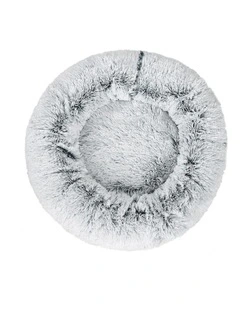 PaWz Pet Bed Fluffy Round Calming Nest Washable Cover Cats Dogs Charcoal