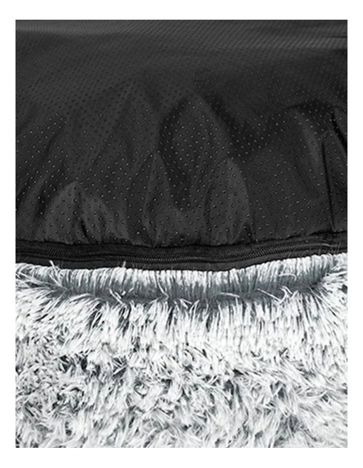 PaWz Pet Bed Fluffy Round Calming Nest Washable Cover Cats Dogs Charcoal image 5