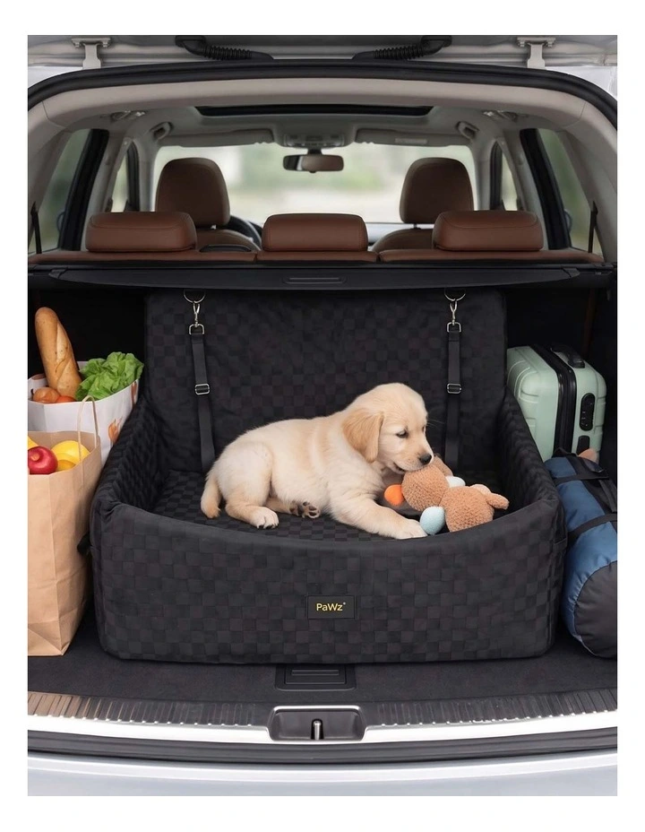 PaWz Dog Booster Car Seat, Elevated Pet Car Bed with Tether, Front Back image 7