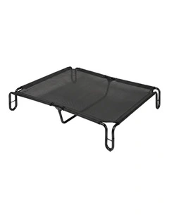 Pawz Elevated Dog Bed M Breathable Mesh Cooling for Indoor Outdoor Black