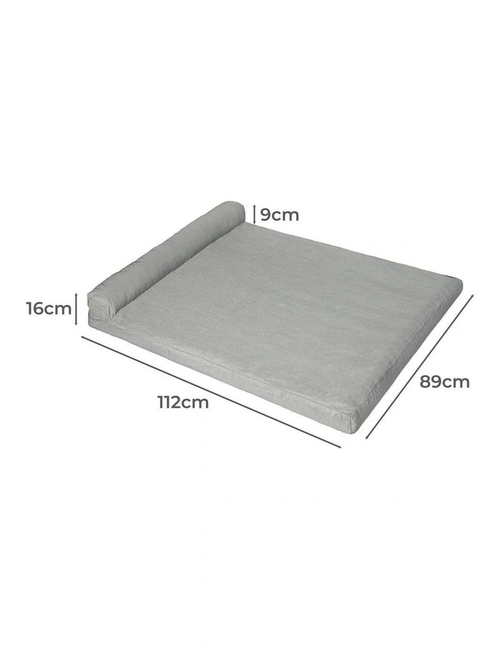 PaWz Orthopedic Dog Bed Memory Foam Waterproof Chew Proof Large Dogs Grey image 3