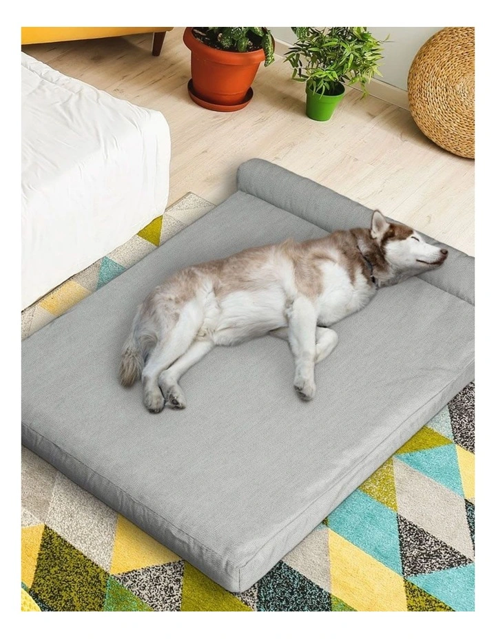 PaWz Orthopedic Dog Bed Memory Foam Waterproof Chew Proof Large Dogs Grey image 7