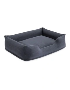 Intex Medium Travel Inflatable Pet Bed Grey With Hand Pump Portable 97x74x23cm