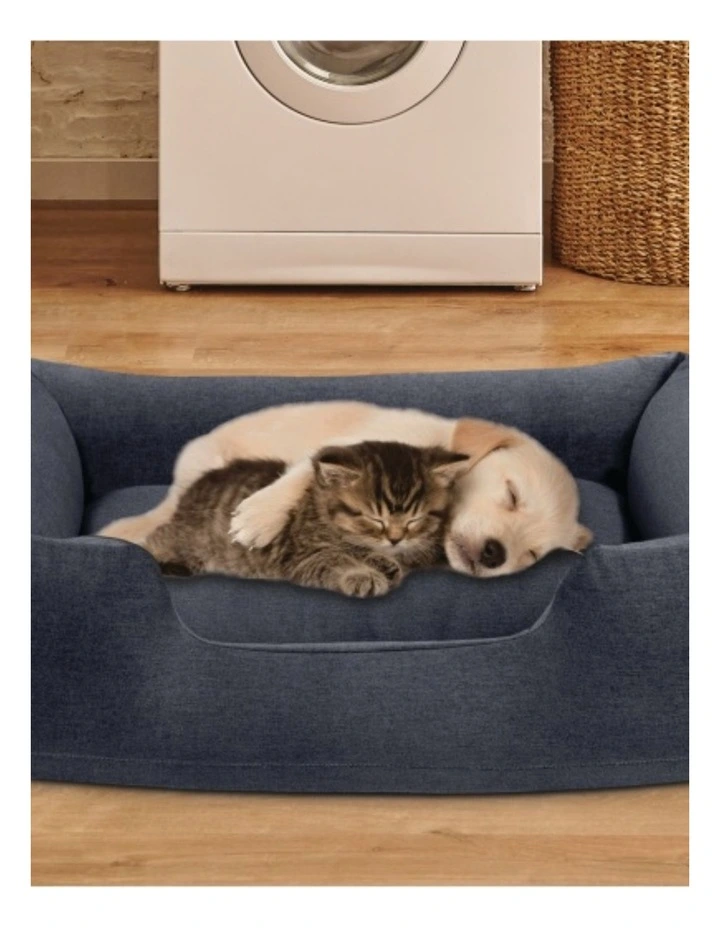 Intex Small Travel Inflatable Pet Bed Grey Portable With Pump For Comfort image 3