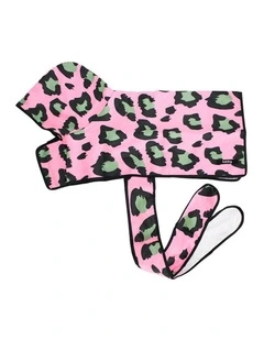 Annabel Trends Hot Dog Beach Hoodie Towel Pet Accessory Pink Ocelot Small