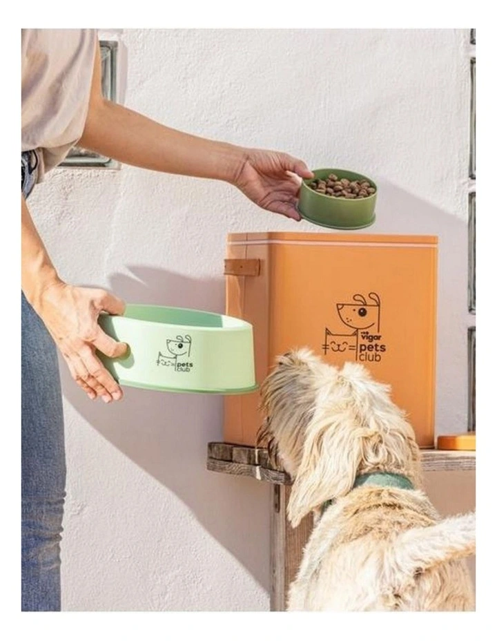 Vigar Pets Club Cat and Dog 3 in 1 Feeder Bowl Green Animal Feeding image 4