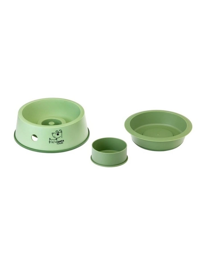 Vigar Pets Club Cat and Dog 3 in 1 Feeder Bowl Green Animal Feeding image 5