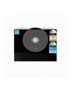 Setting Benchtop Dishwasher 50cm 6 Place in Black