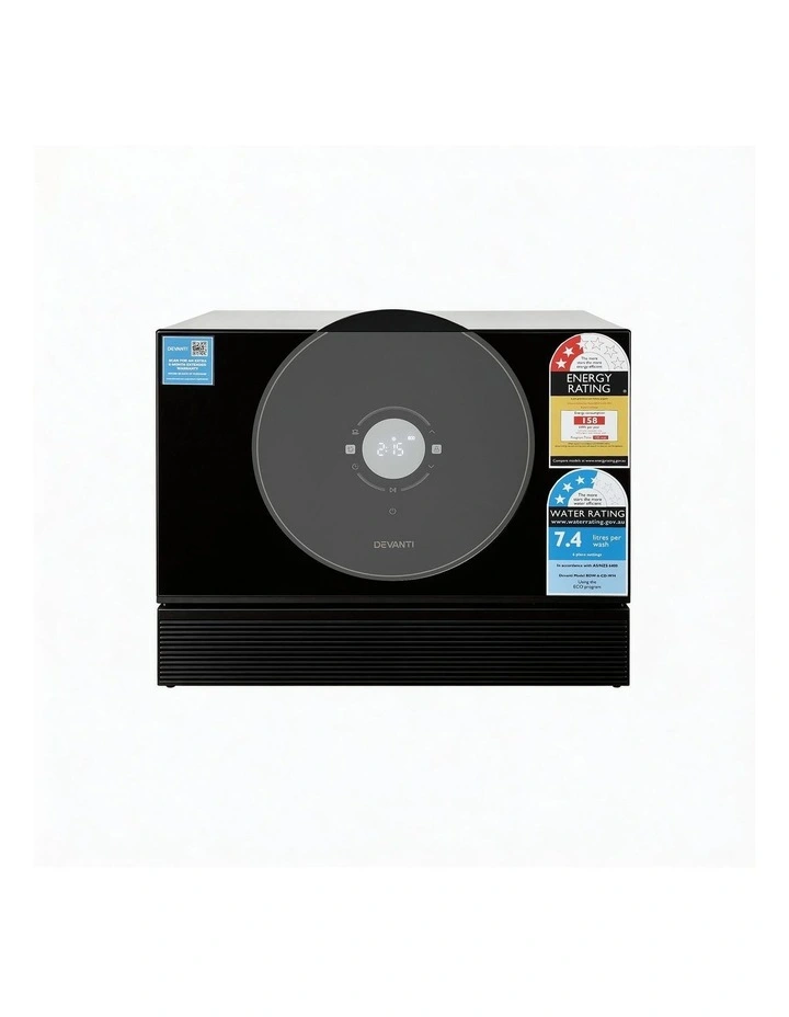 Setting Benchtop Dishwasher 50cm 6 Place in Black image 1