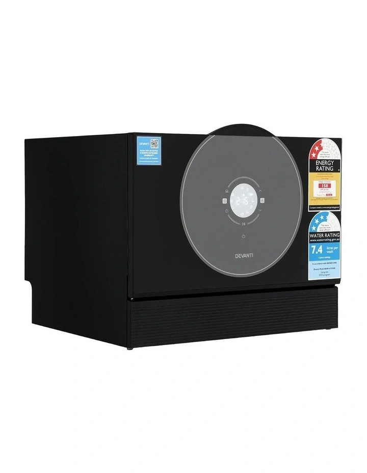 Setting Benchtop Dishwasher 50cm 6 Place in Black image 2