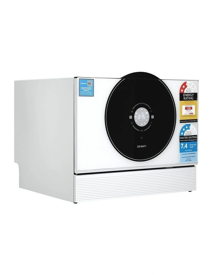 6 Place Setting Benchtop Dishwasher 50cm in White image 2