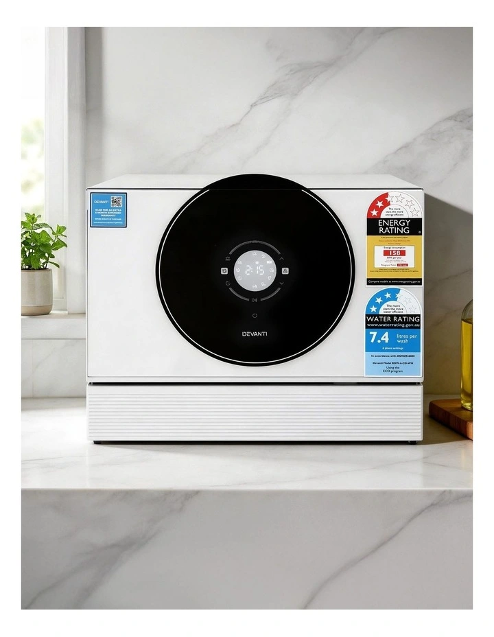 6 Place Setting Benchtop Dishwasher 50cm in White image 3