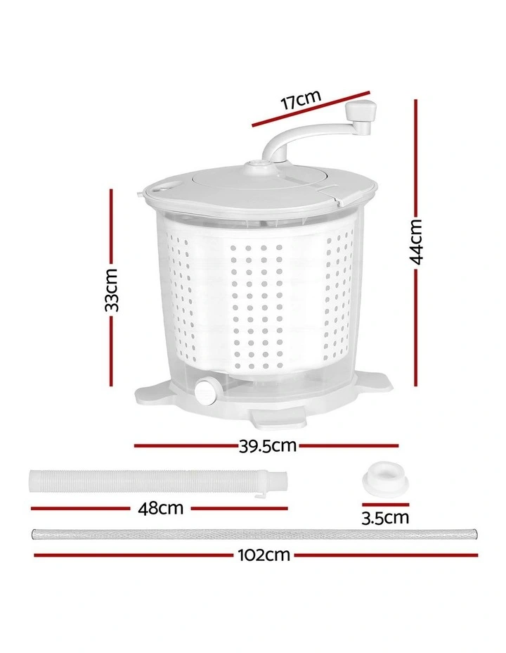 Portable Washing Machine Manual Spin Dryer in White image 4