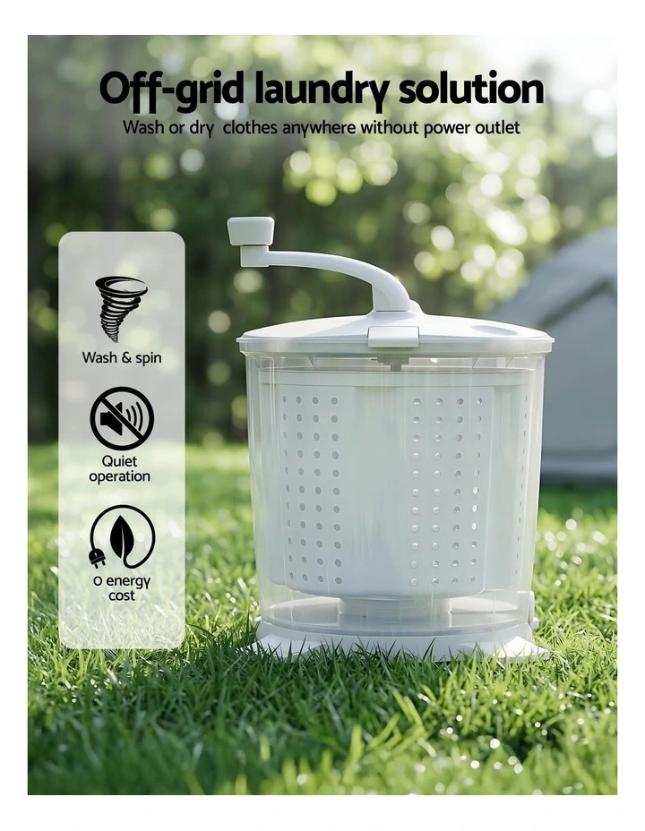 Portable Washing Machine Manual Spin Dryer in White image 5