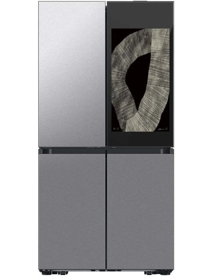 Stainless Steel Bespoke Ai Family Hub&Trade; + French Door Refrigerator New 809L image 1