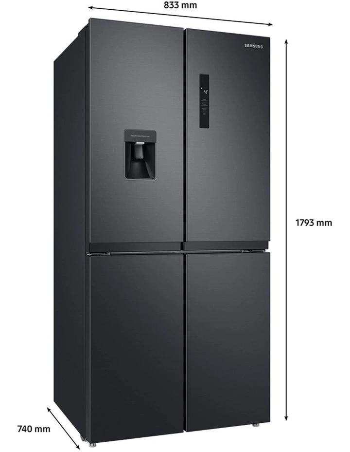 French Door Refrigerator With Non-Plumbed Dispenser 488L image 2