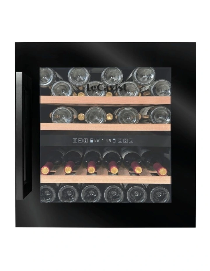 LECAVIST Wine Cabinet - 36 Bottle - Dual Zone - Built-In - Black image 1