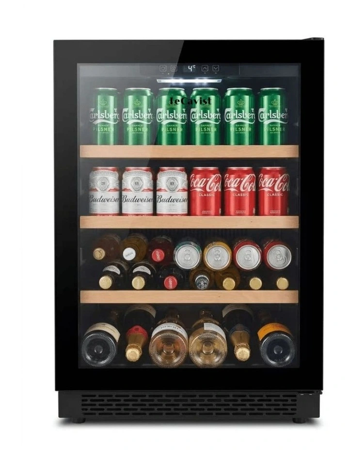 LECAVIST Wine and Beverage Cabinet - 140L - Black image 1