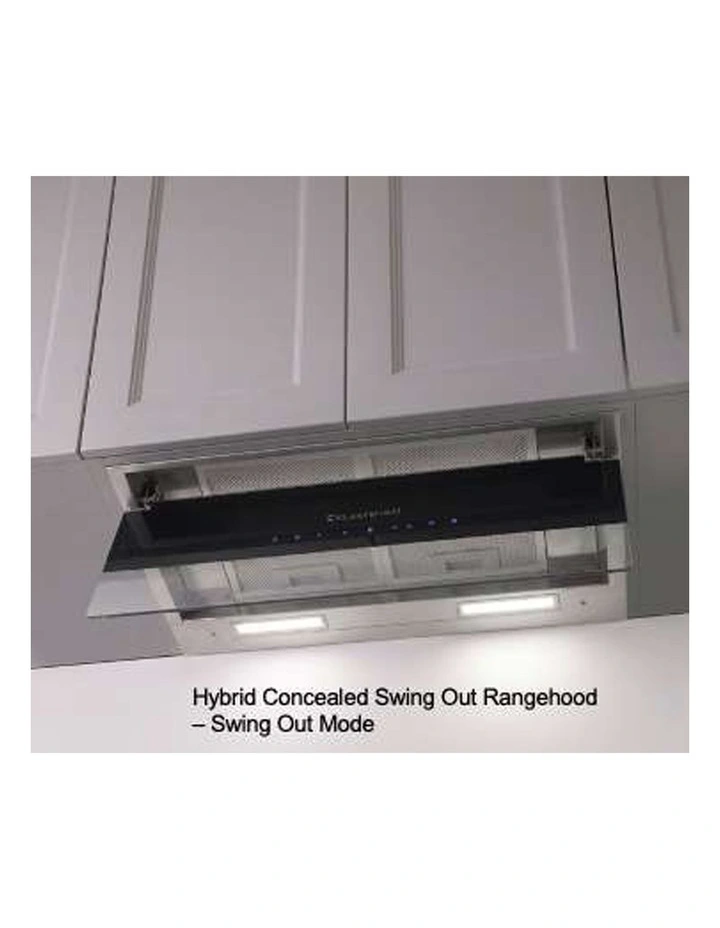 Hybrid Concealed Swing-Out Rangehood 60cm Adjustable LED Lamps image 3