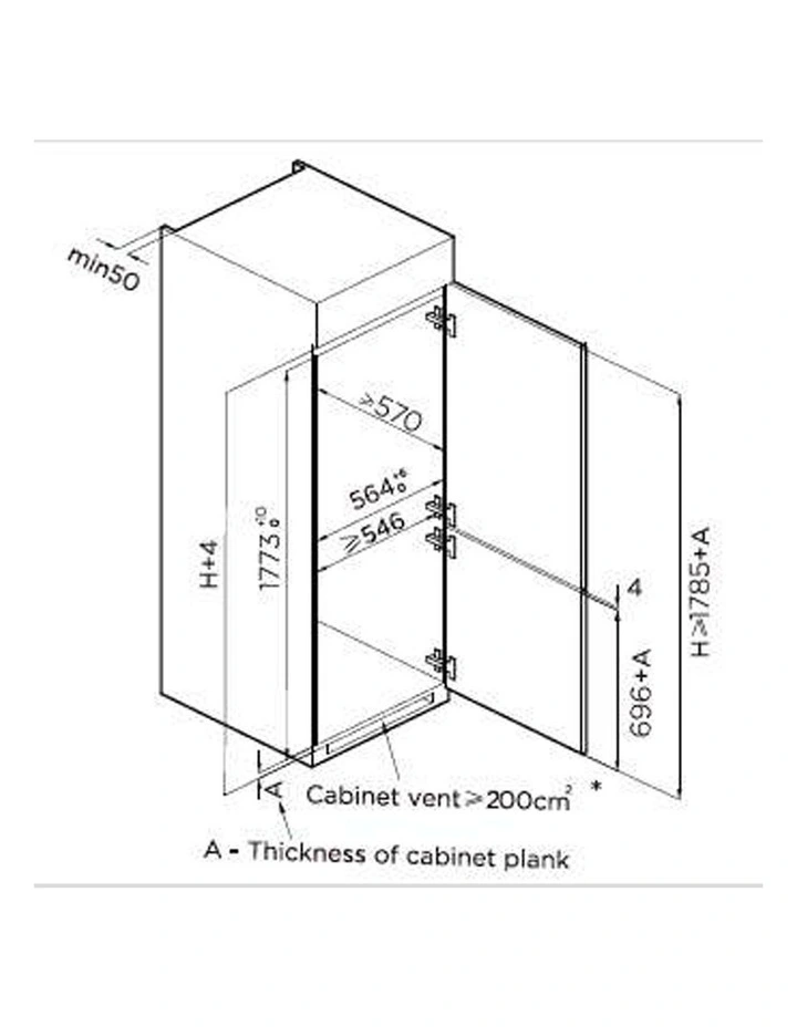 Integrated Refrigerator with Bottom Mount Freezer 5 Year Warranty image 3