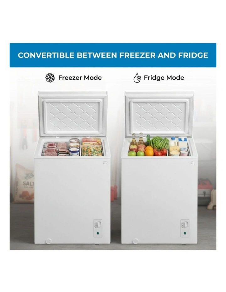 Chest Freezer 99L, Convertible Fridge or Freezer, Inverter Compressor, 4 Star Energy Rating Freezer, image 3