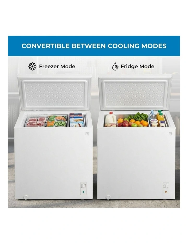 Kenmore Chest Freezer 198L White Convertible to Fridge image 3