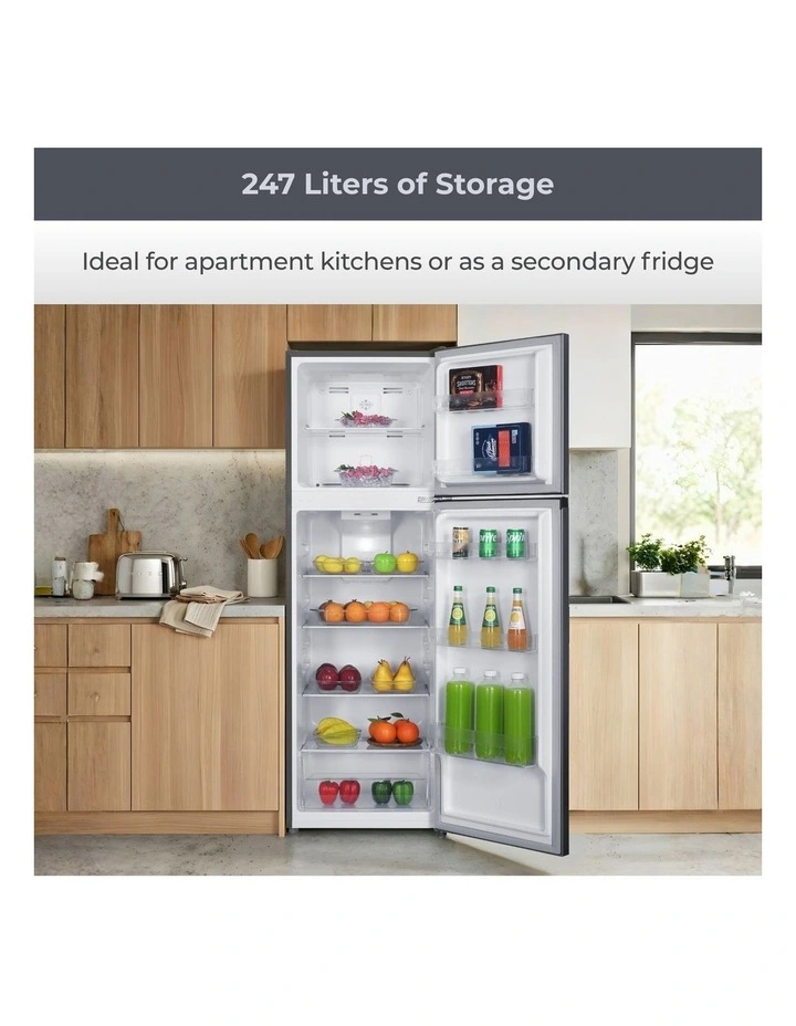 Kenmore Top Mount Fridge 247L, Stainless Steel image 4