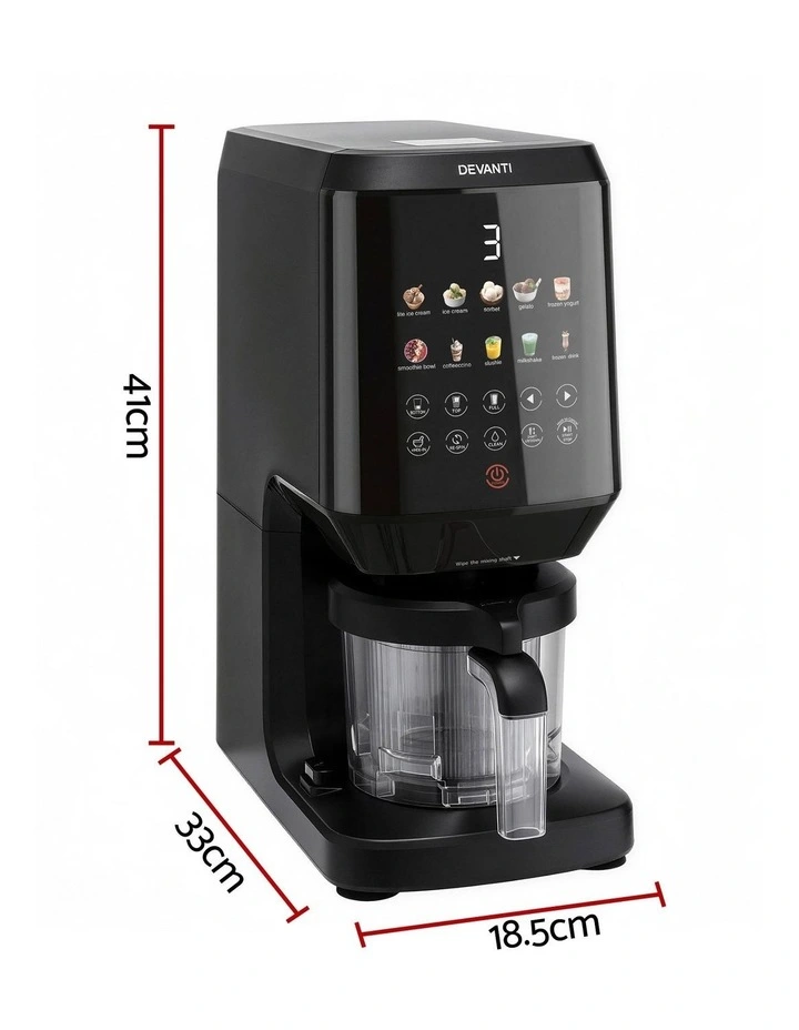 Devanti 10-in-1 Ice Cream Maker Machine Homemade Gelato Sorbet Smart Portion Control Custom Mix-Ins image 3