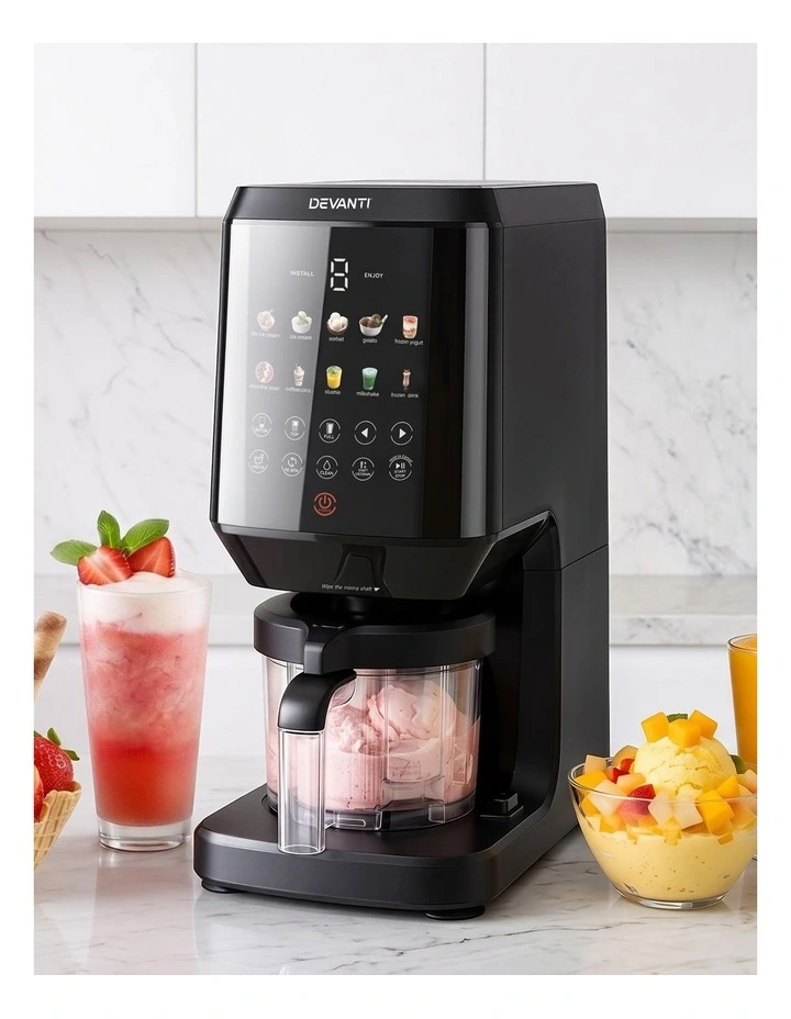 Devanti 10-in-1 Ice Cream Maker Machine Homemade Gelato Sorbet Smart Portion Control Custom Mix-Ins image 4