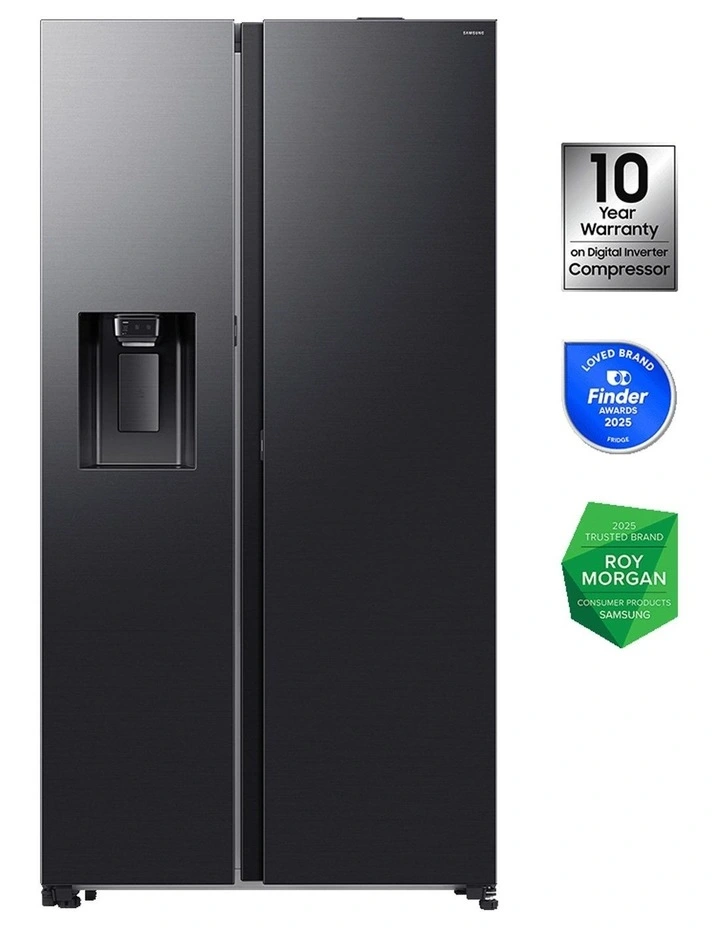 Samsung 634L Smart Side By Refrigerator with Dispenser (New) (634L, Black Doi) image 1
