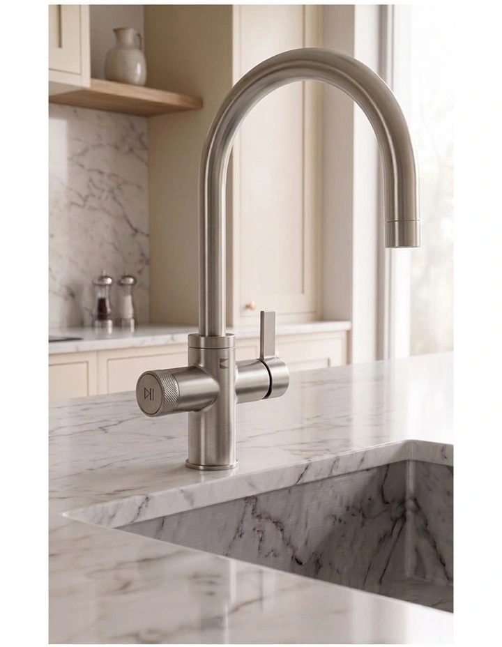 Kleenmaid UltraTap5 Water Filtration Enhancement System Kitchen Sink Filter Brushed Nickel Tap image 2