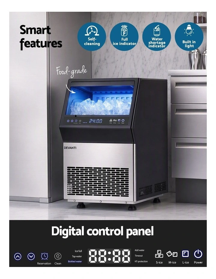 Devanti 35kg Commercial Ice Maker Freestanding Ice Cube Machine image 5