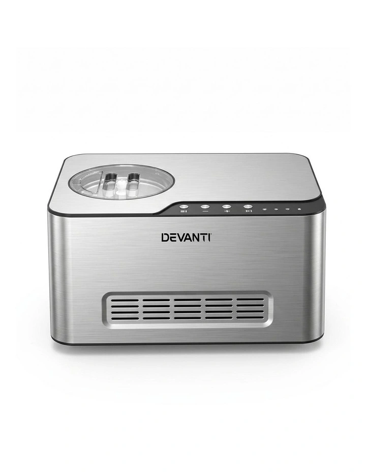 Devanti 2L 2-in-1 Ice Cream & Yoghurt Maker Machine No Pre-Freezing Homemade Gelato Sorbet image 3