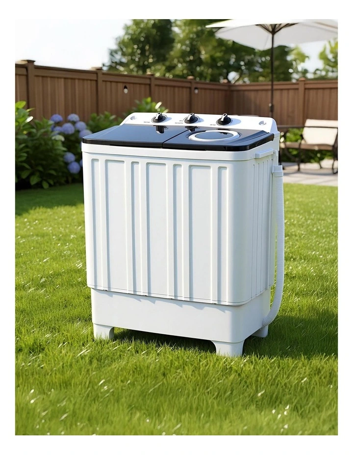 Devanti Portable Washing Machine Twin Tub 7KG White image 3