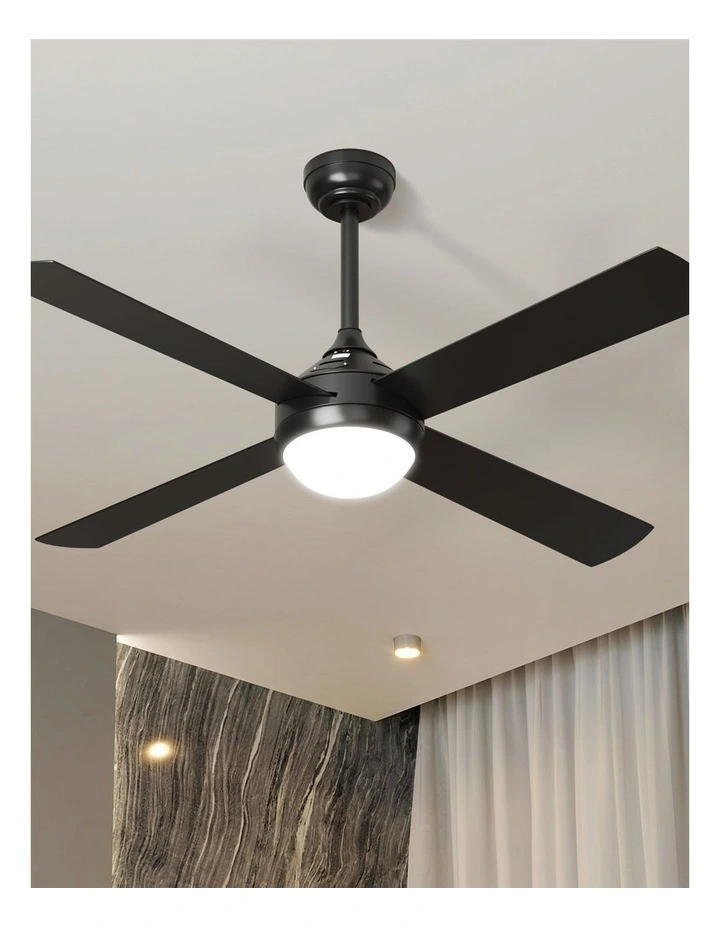 Vevare 52 Ceiling Fan AC Motor With Light Remote Control Fans 4 Blades Black image 4