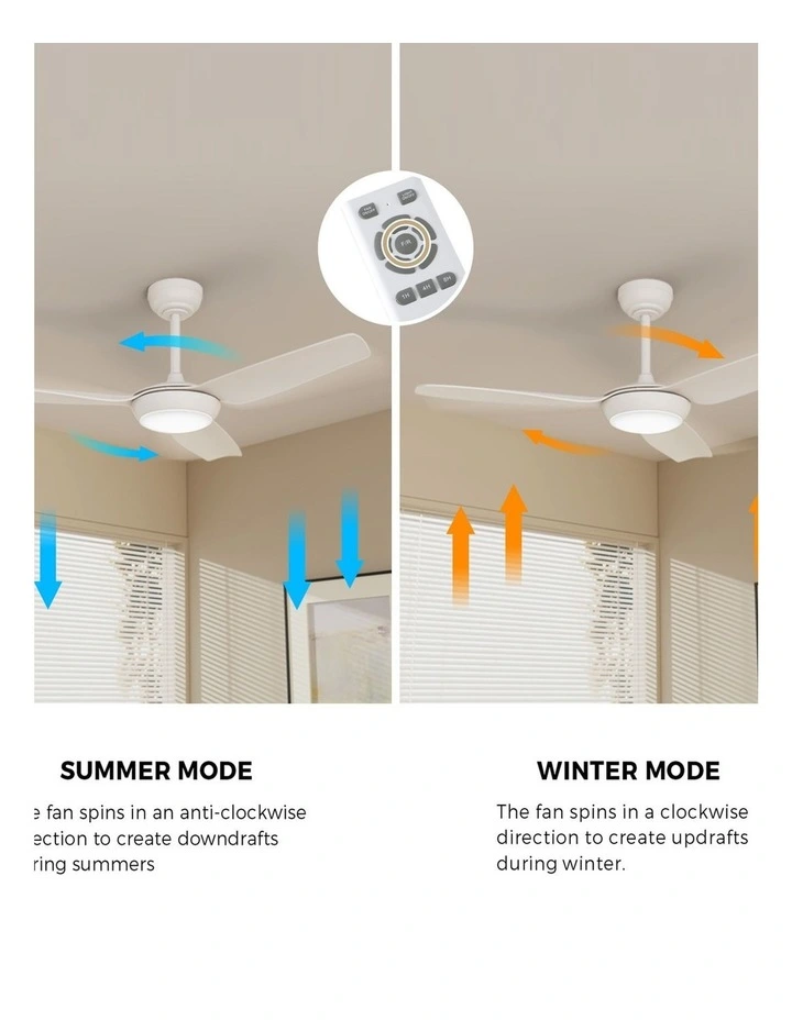 Vevare 52 Ceiling Fan With LED Light DC Motor 5 Speed Fans Remote Control Black image 7