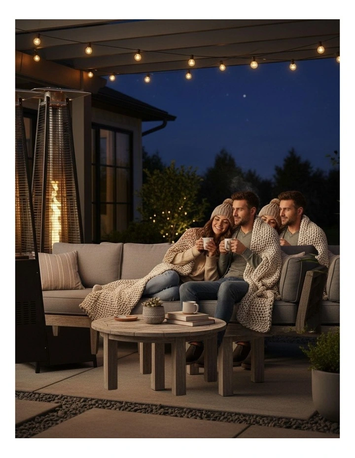 Havana Outdoors Gas Pyramid Flame Heater 13KW Steel Regulator Black image 4