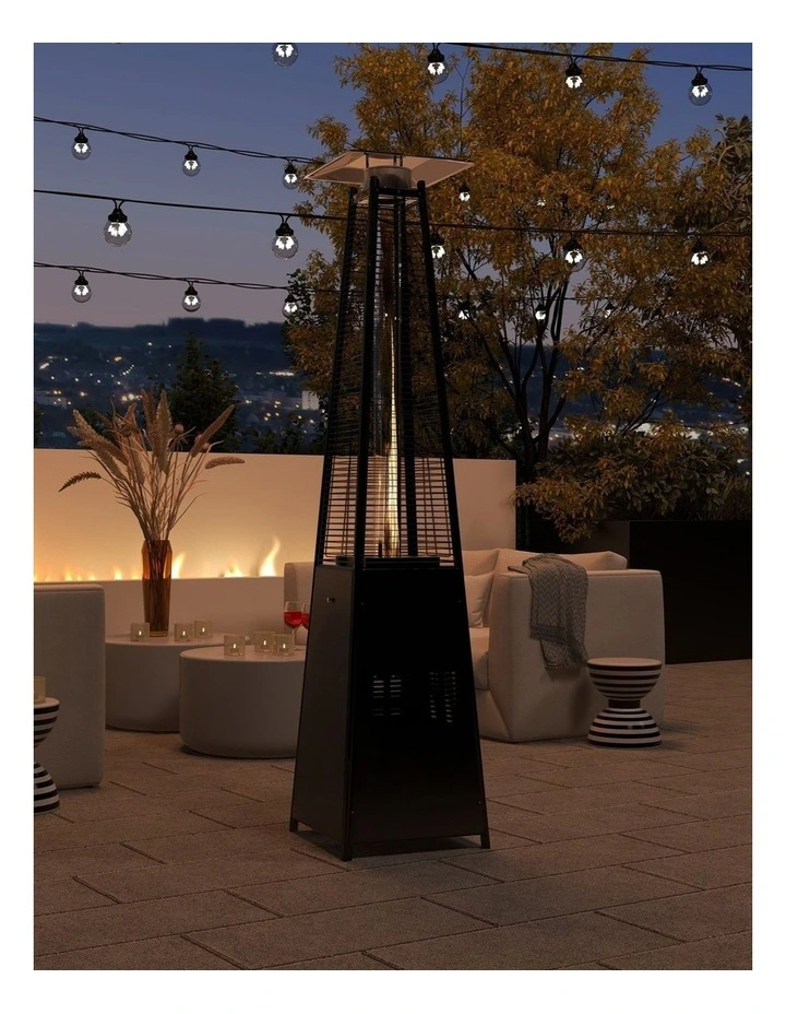 Havana Outdoors Gas Pyramid Flame Heater 13KW Steel Regulator Black image 5