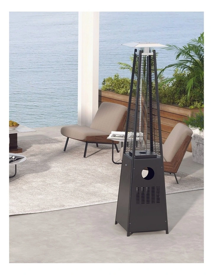Havana Outdoors Gas Pyramid Flame Heater 13KW Steel Regulator Black image 6