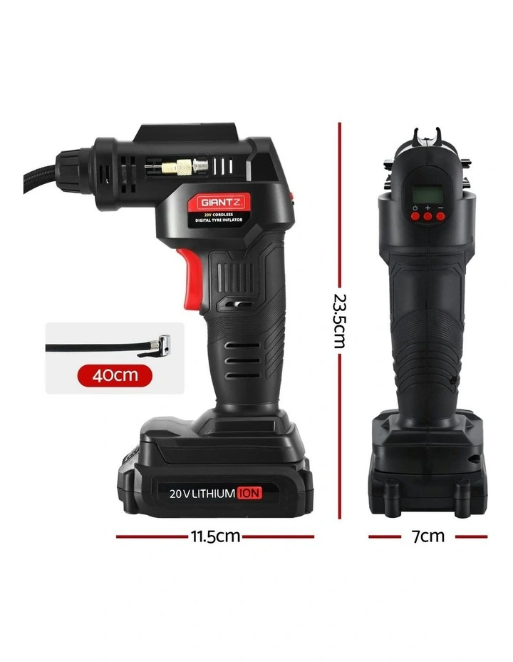 Cordless Tyre Inflator Portable Air Compressor Pump 20V image 4