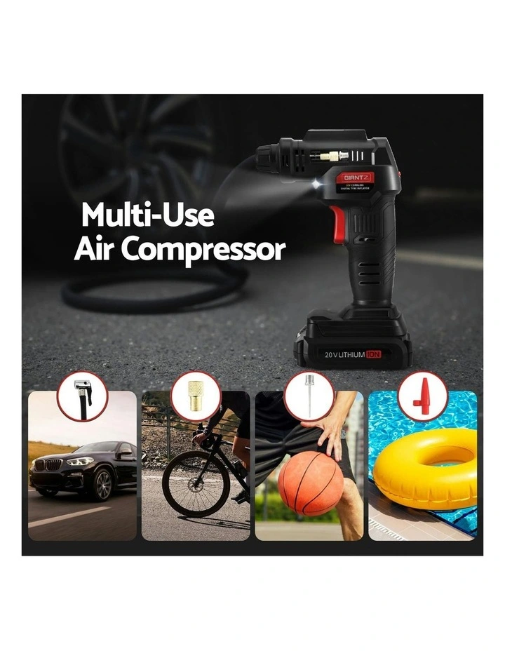 Cordless Tyre Inflator Portable Air Compressor Pump 20V image 7