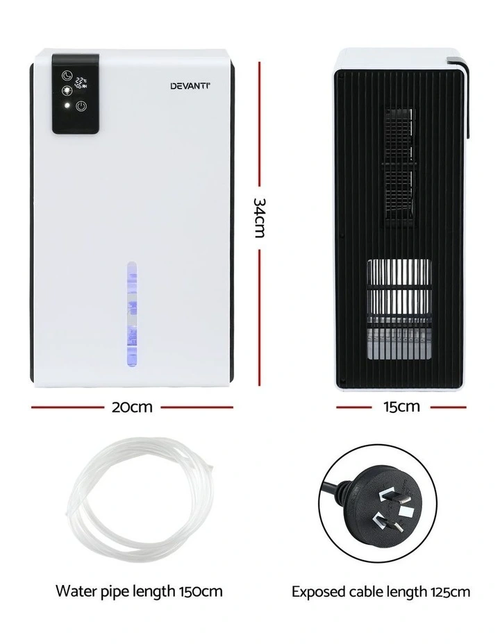 Portable Dehumidifier Moisture Absorber 2000ml in White image 4