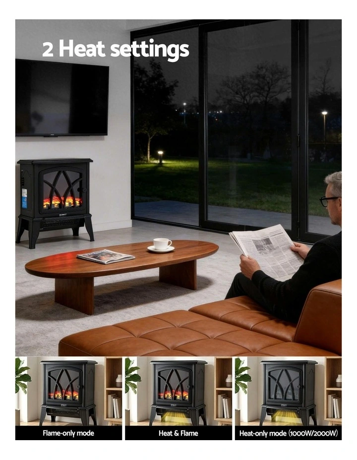 Electric Fireplace Heater Stove 2000W image 7