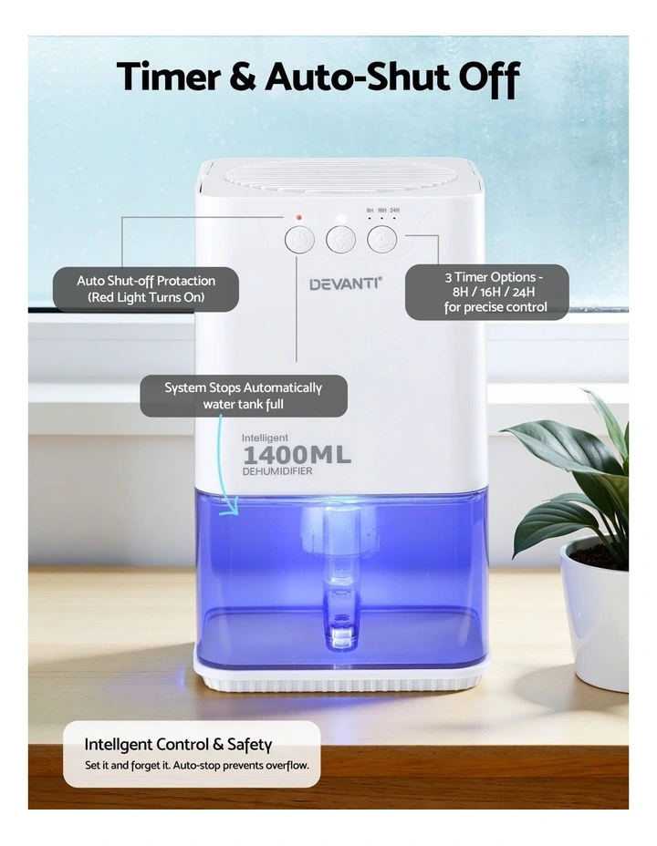 Portable Dehumidifier Quiet Sleep 1400ml image 6