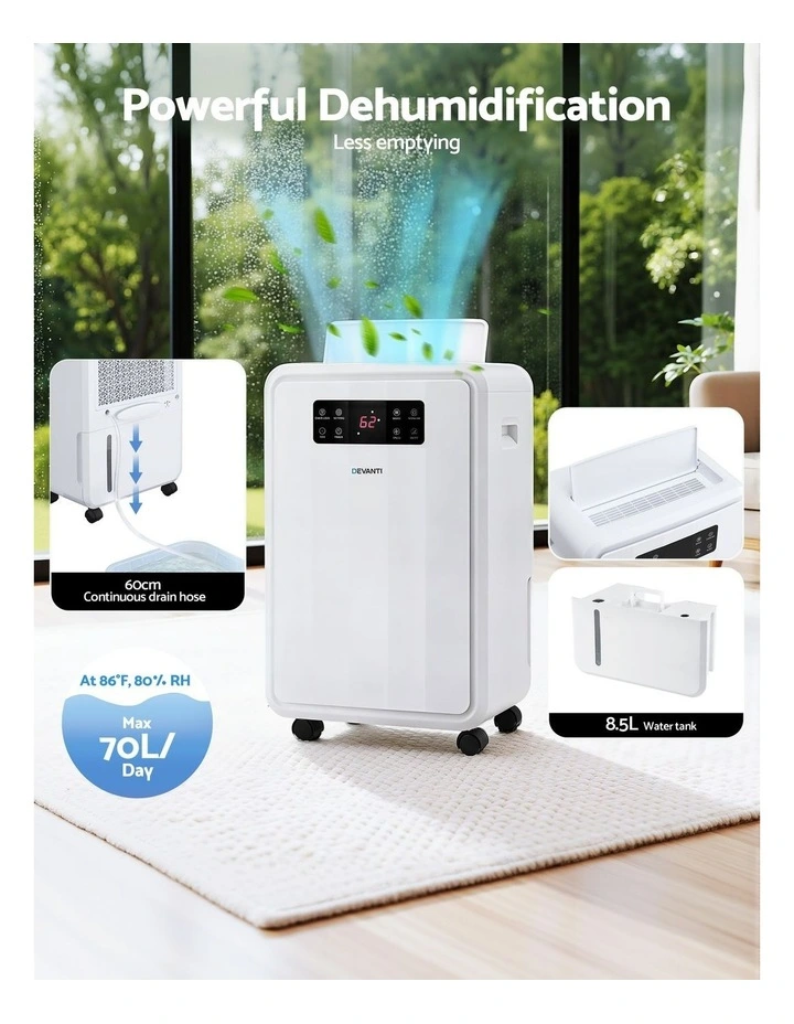 Commercial Moisture Absorber Dehumidifier 70L image 5