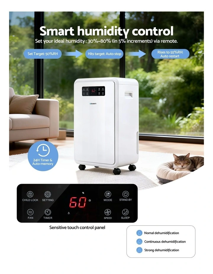 Commercial Moisture Absorber Dehumidifier 70L image 6