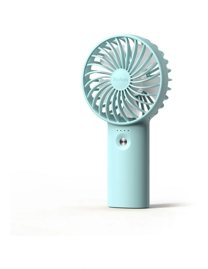 2-in-1 Rechargeable Handheld Mini Fan 6000mAh in Light Blue image 1