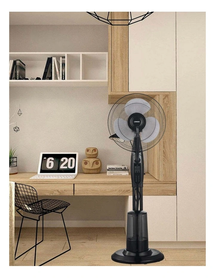 Freestanding Air Cooling Fan With Misting Water Spray in Black image 4