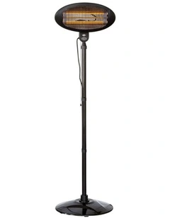 2.1m Adjustable Portable Electric Patio Heater in Black
