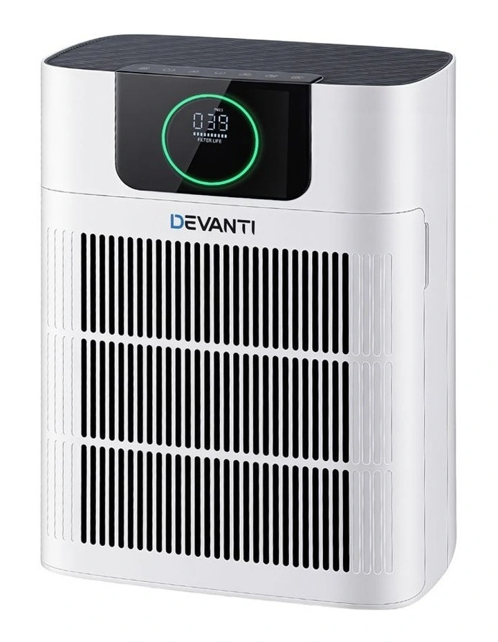Devnati Pet Air Purifier 3 Stage HEPA Filter Cleaner PM25 Display Cat Dog Hair White image 1